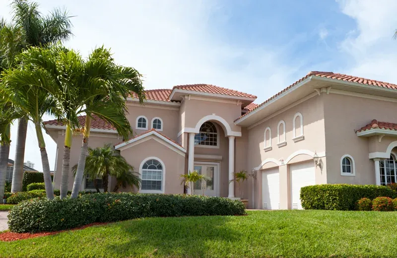 house with nice green lawn